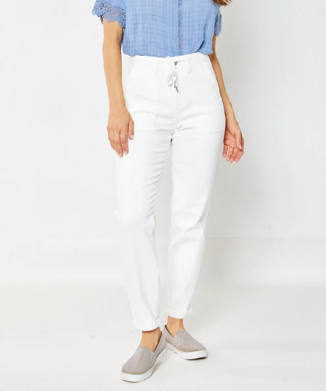 Act Fast – Limited Time Savings!Garment Dyed Cuffed Jogger Pants In White