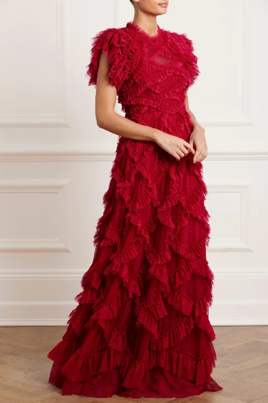 Find the Best Deals Here!Genevieve Ruffle Gown