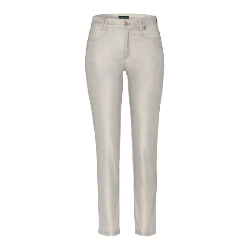Price Drop Alert!Golden 5 Pocket 7/8 Trouser In Matte Gold