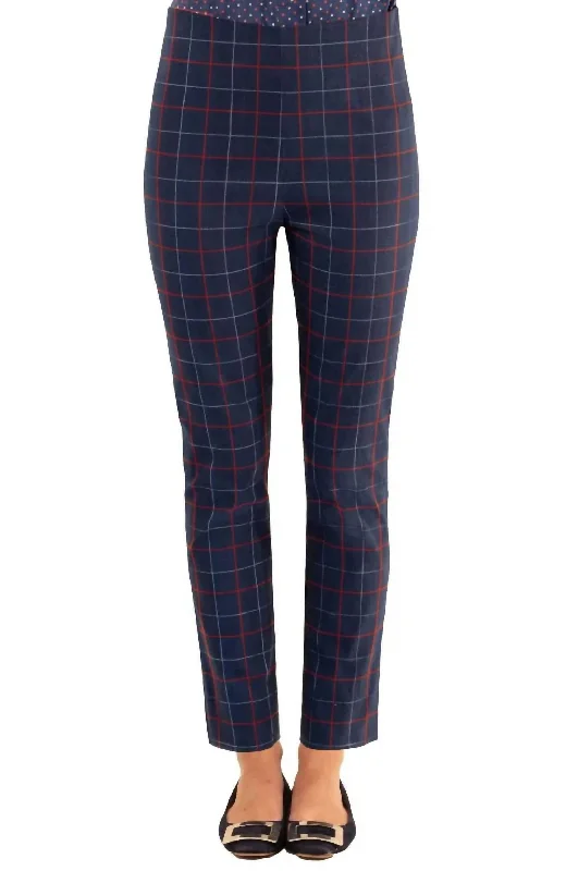 Enjoy Huge Discounts Now!Gripeless Pants In Navy-Tattersall