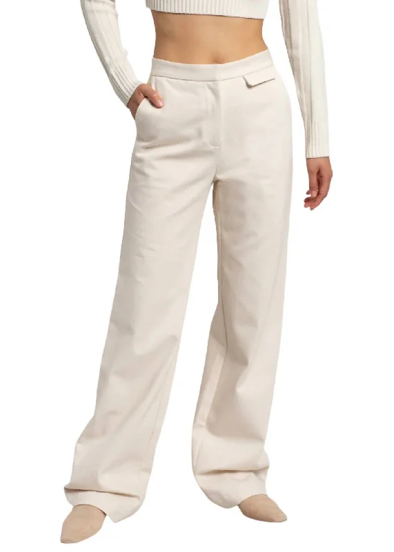 Hottest Discounts of the Year!High Rise Slim Pants In Natural