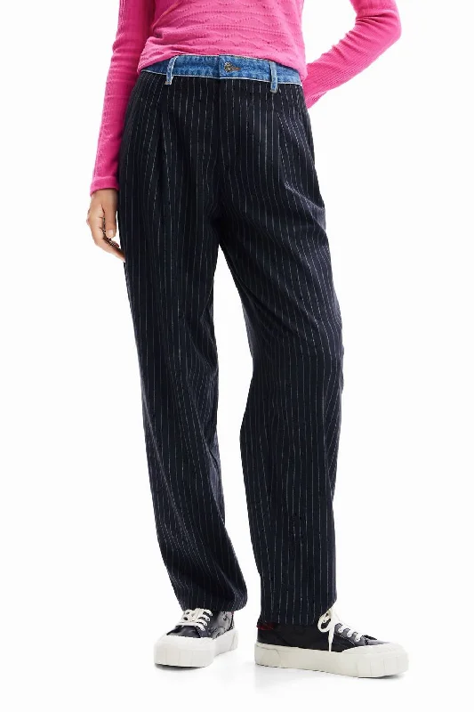 Amazing Prices You Can’t Resist!Hybrid Tailored Trousers In Anthracite/denim