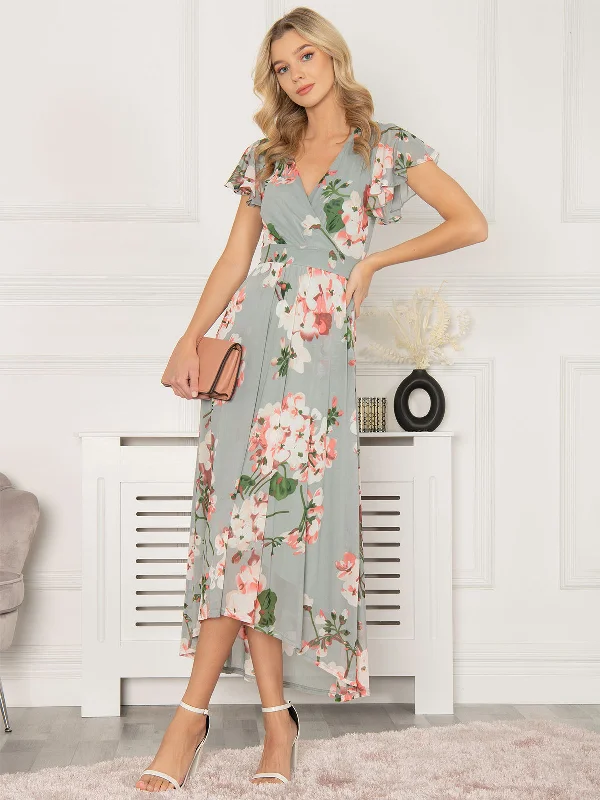 Biggest Sale of the Season!Jolie Moi Allura Mesh Maxi Dress, Dusty Green