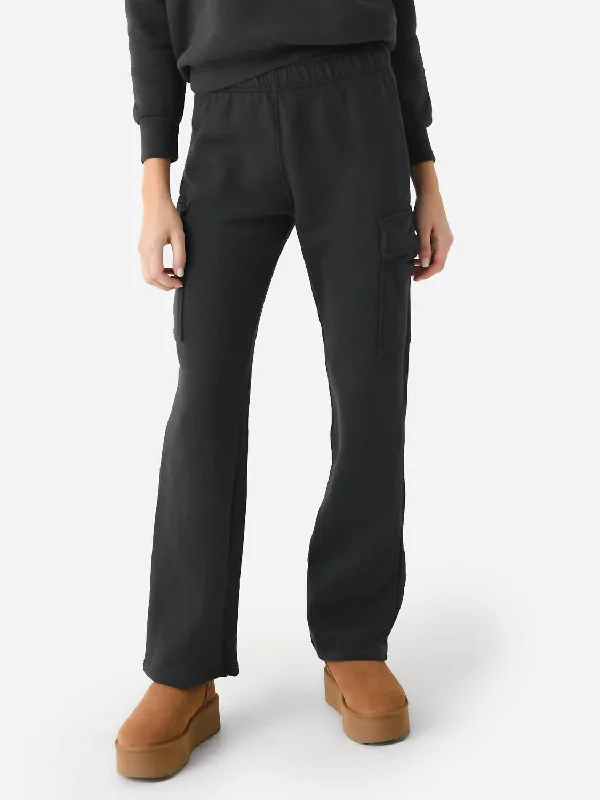Price Drop Alert!Kelly Fleece Cargo Pant In Vintage Black