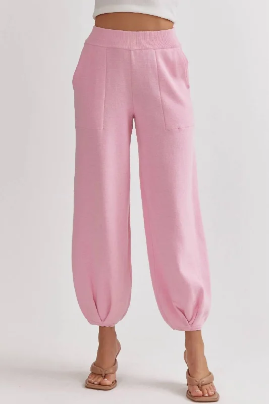 Get More, Spend Less – Shop Now!Knit Joggers In Pink