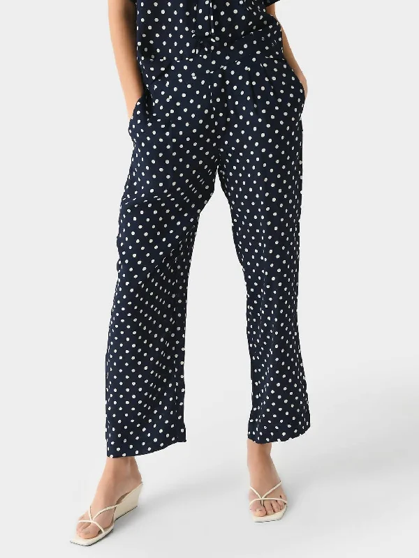 Your Shopping Spree Starts Here!Leigh Pant In Navy Polka Dot
