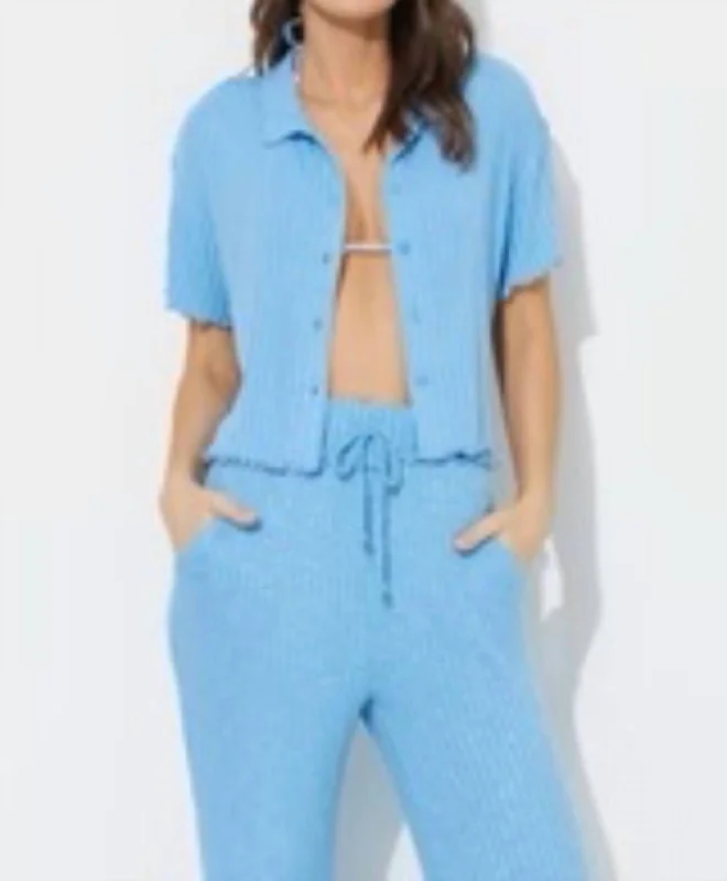 Exclusive Deals Just for You!Lettuce Edge Rib Pant In Blue