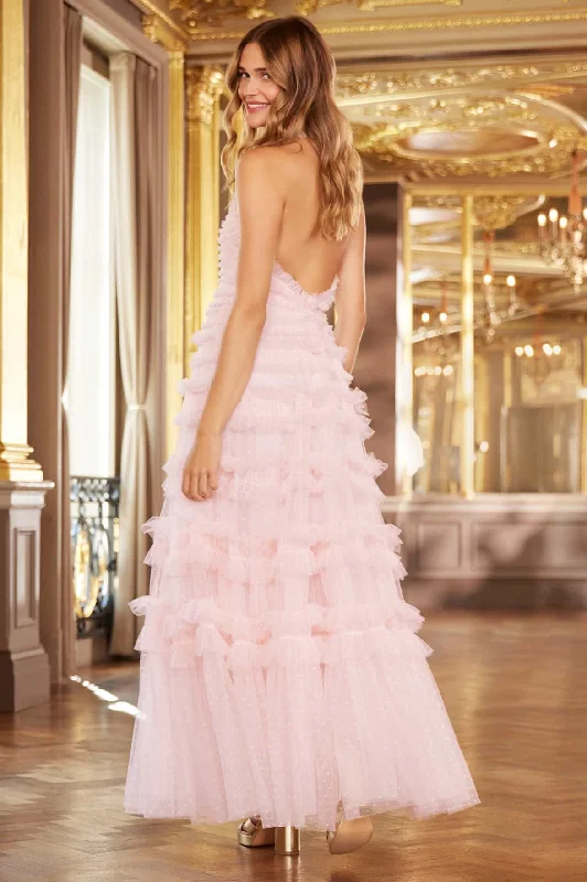 Save More When You Shop More!Lisette Ruffle Halter Neck Gown