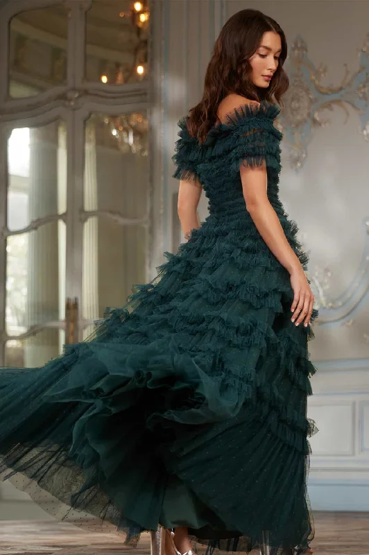 Shop Before It’s Gone!Lisette Ruffle Off Shoulder Gown