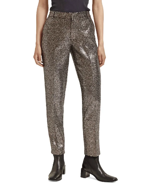 Save More with Every Purchase!Lowry Sequined Slim Pant In Midnight