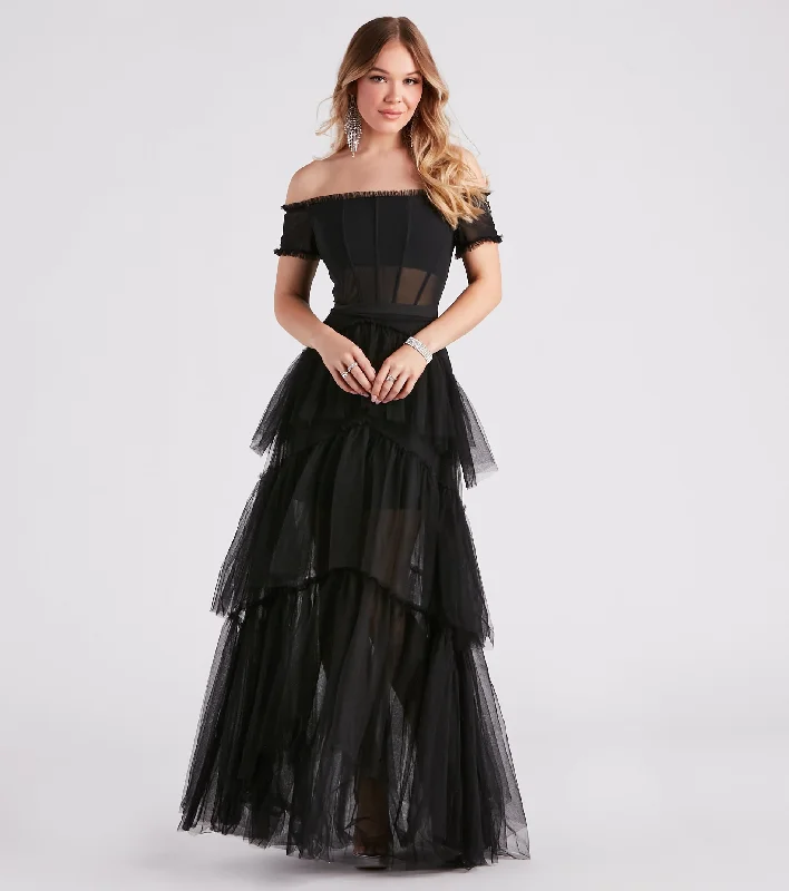 Act Fast – Limited Time Savings!Maggie Formal Tiered Tulle Dress