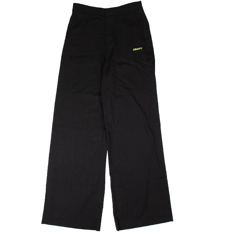 Save Up to 50% Off!Marcelo Burlon County Viscose Wide Leg Pants - Black