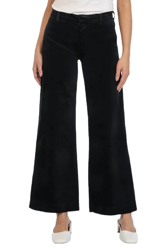 Limited Stock Available!Meg High Rise Velveteen Trouser In Black