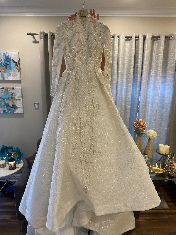 Massive Price Cuts!Other Long Sleeve Beaded Ball Gown