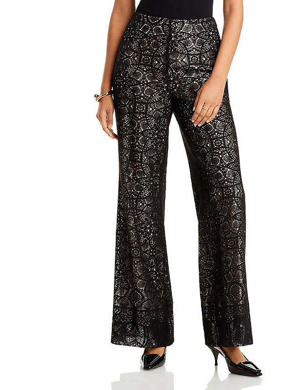 Time to Snag a Bargain!Piper Womens Lace Sequined Wide Leg Pants
