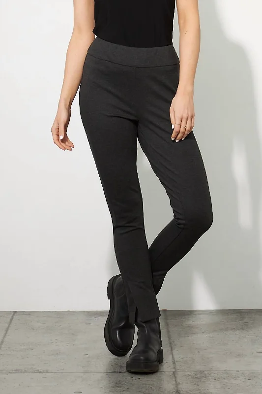Time to Snag a Bargain!Ponte Knit Skinny Pants In Charcoal Grey