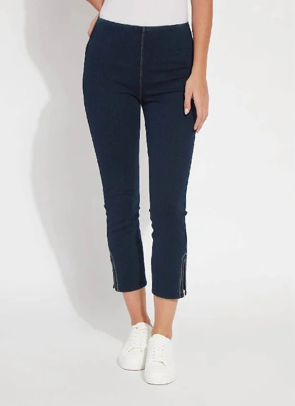 Biggest Sale of the Season!Poppy Embroidered Crop Denim In Indigo