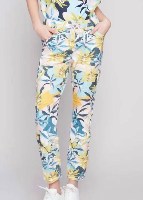 One Day Only – Huge Savings!Printed Balneaire Resort Cropped Jogger In Multi