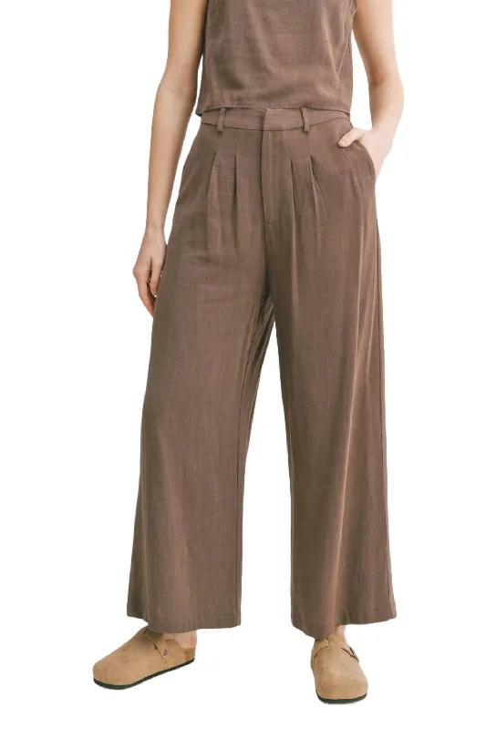 Biggest Sale of the Season!Roadtrip Linen Pants In Dark Chocolate