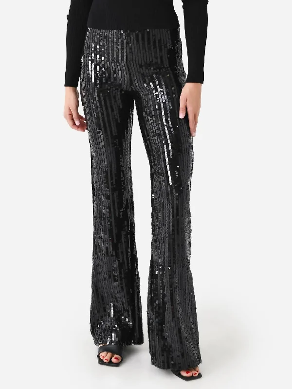 Limited Edition, Limited Price!Sequin Flare Pant In Black
