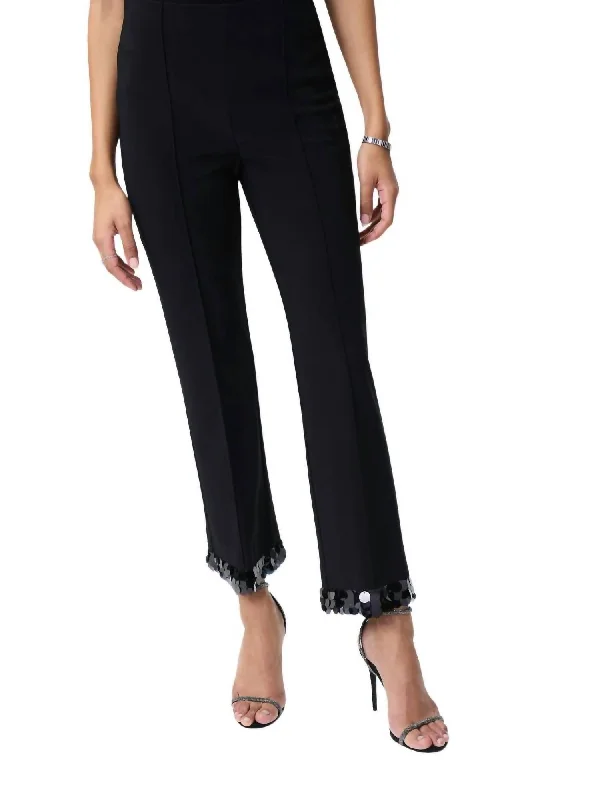 Don’t Wait – Shop Today!Sequin Trim Pants In Black