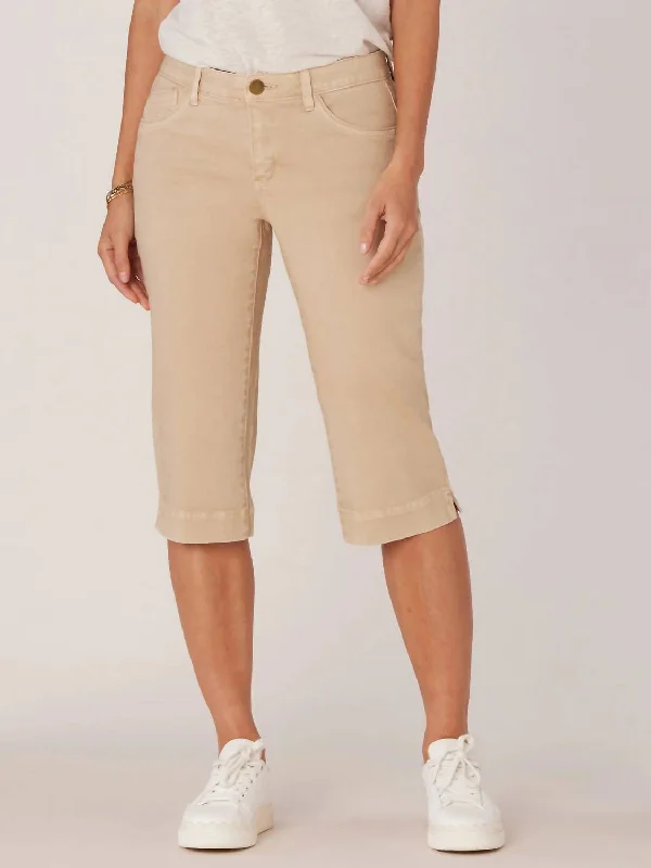 Biggest Sale of the Season!Skimmer Capri Pants In Tan