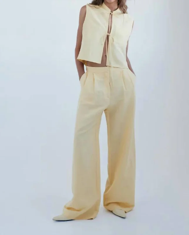 Bigger Savings, Better Shopping!Tailored Wide Leg Pants In Butter