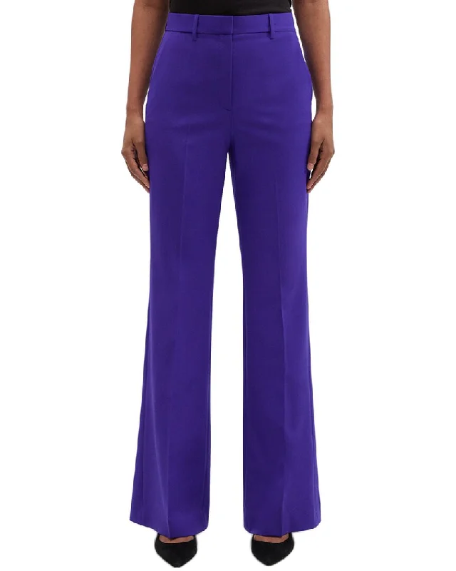 Massive Price Cuts!Theory Demitria High-Waist Wool-Blend Pant