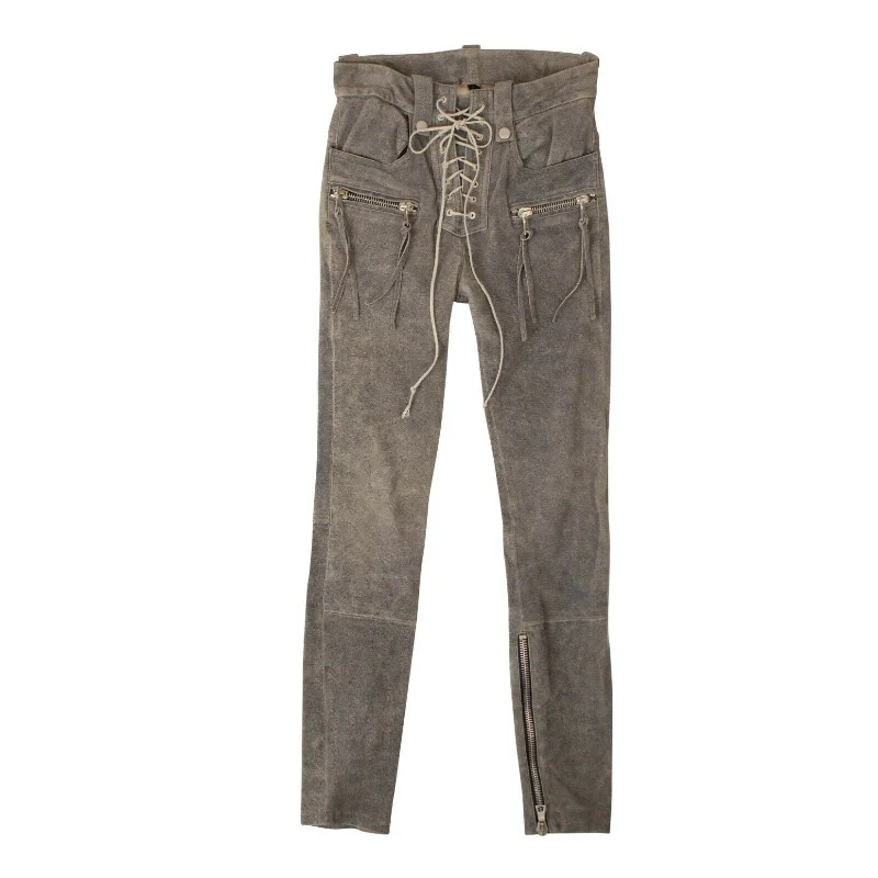 Your Dream Deal is Here!Unravel Project High-Rise Lace Trousers - Gray