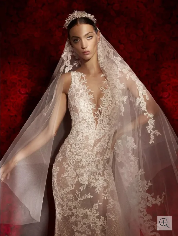 Best Price of the Season!Pronovias DESSAY Veil (Never Worn w/ Tags) - Tulle & Embroidered