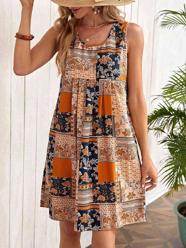 Shop Smart, Save Big!Printed Sleeveless Mini Dress