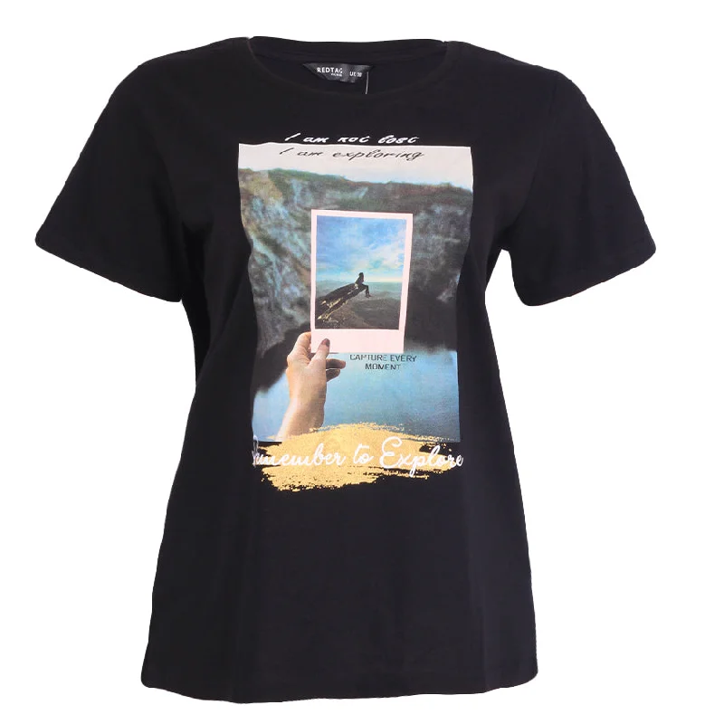 Shop Before It’s Gone!REDTAG Women's Black Casual T-Shirts