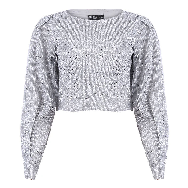 New Discounts Just Dropped!REDTAG Women's Silver Casual Blouses