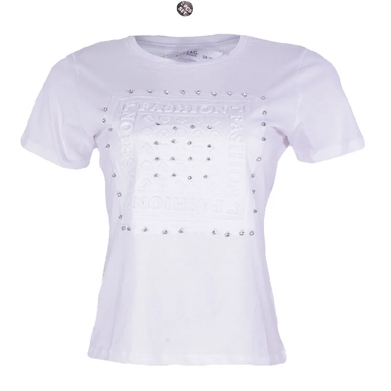 One Click Away from Big Savings!REDTAG White Casual T-Shirt
