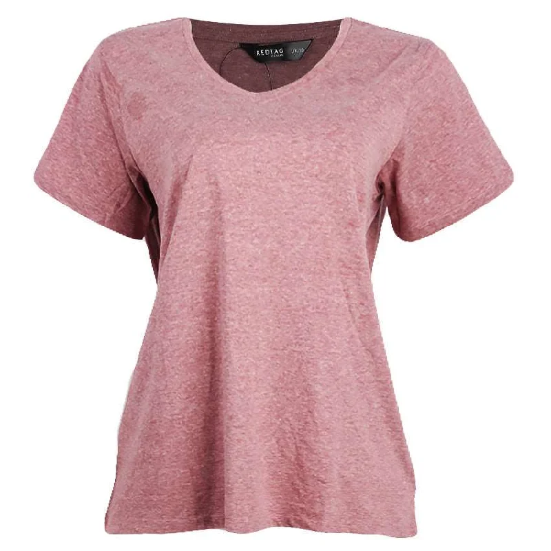 Incredible Savings Inside!REDTAG Casual Burgundy T-Shirt for Women