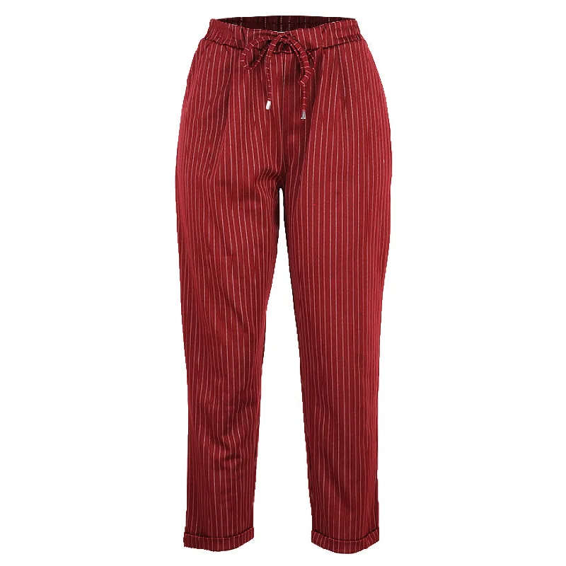 Your Discount is Waiting!REDTAG Burgundy Casual Trousers for Women