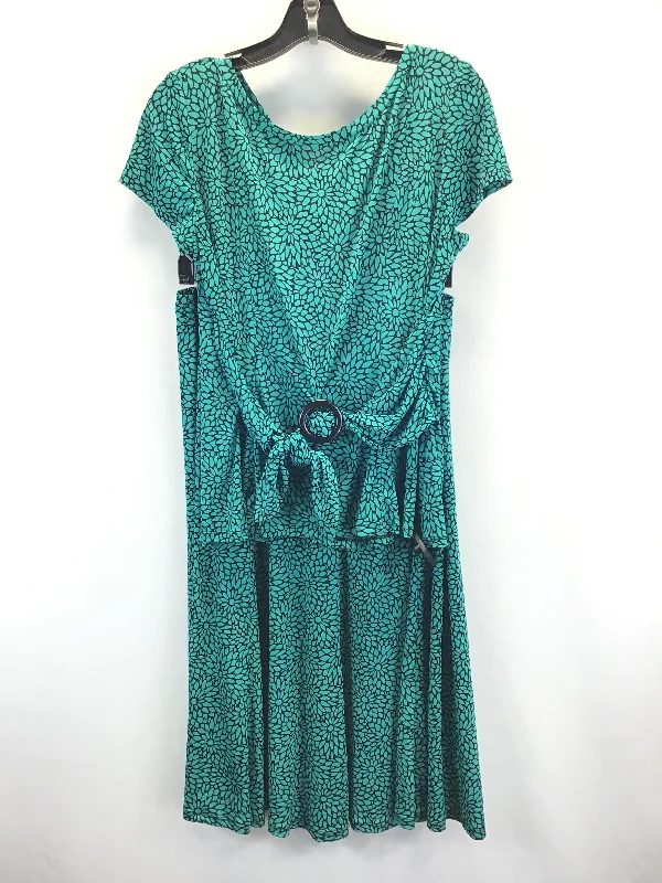 Buy More, Pay Less!Black & Green Skirt Set 2pc Perceptions, Size 16