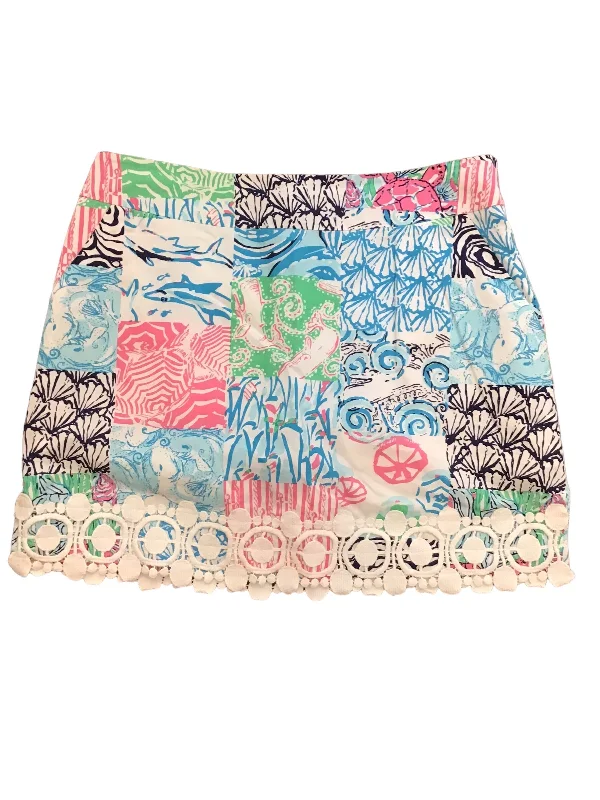 Best Price of the Season!Pink & White Skirt Mini & Short Lilly Pulitzer, Size 2