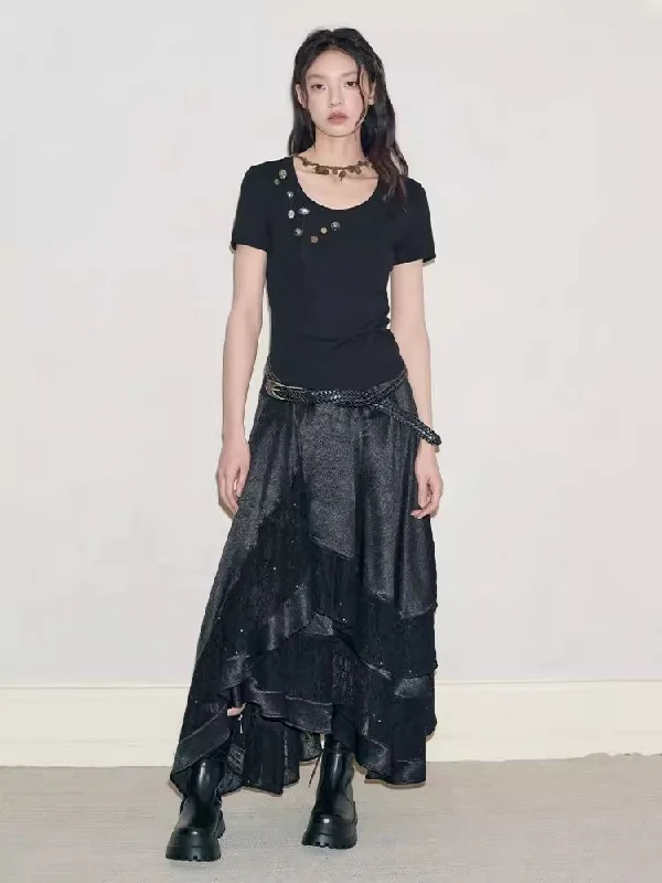 Enjoy Huge Discounts Now!Retro Lace Splicing Half-body Skirt【s0000008190】