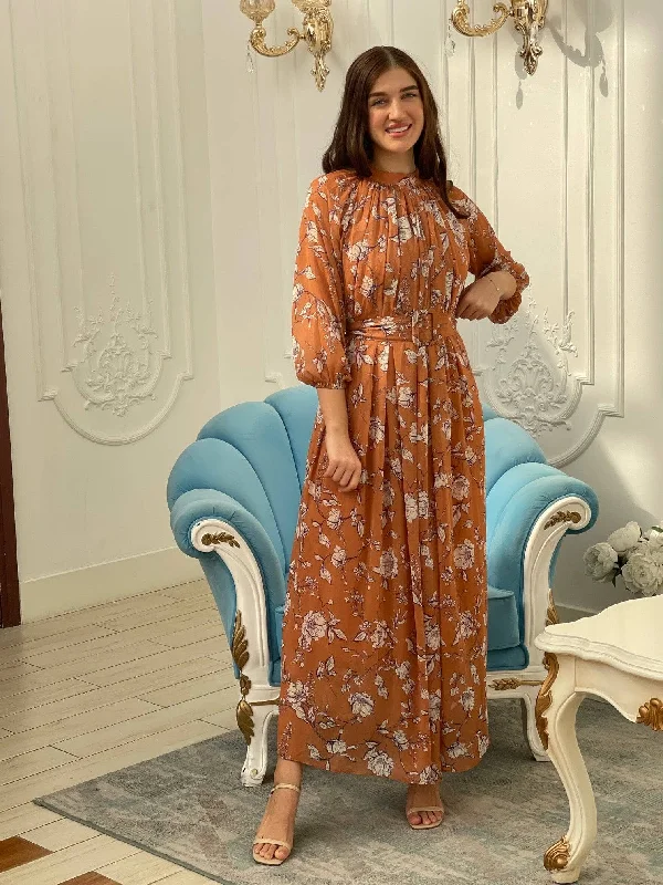 Price Drops You’ll Love!Autumn Floral Belted Dress