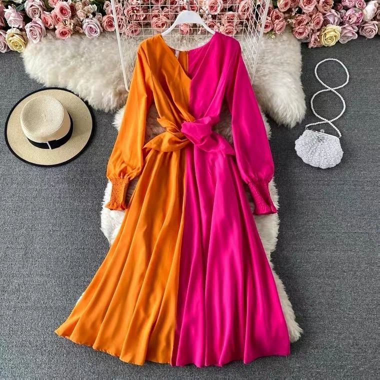 Biggest Sale of the Season!Colour Block Maxi Dress