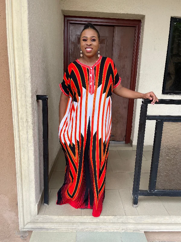 Save More with Every Purchase!Elizabeth White and Red Maxi Dress