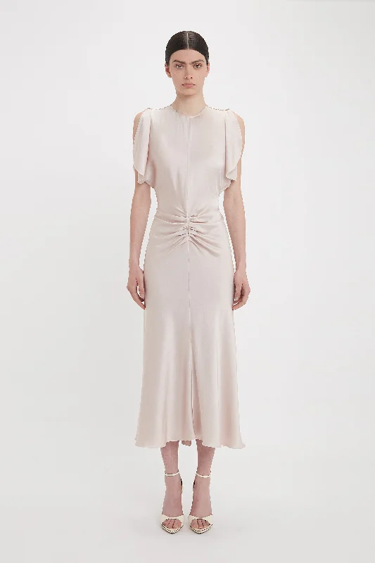 Buy One, Get One Free!Exclusive Gathered Waist Midi Dress In Primrose