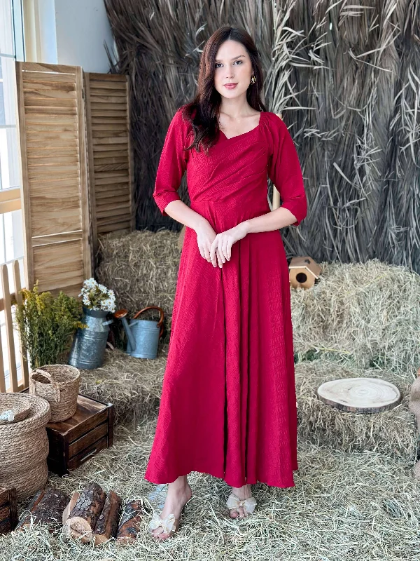 One Click Away from Big Savings!Indigo Red Dress