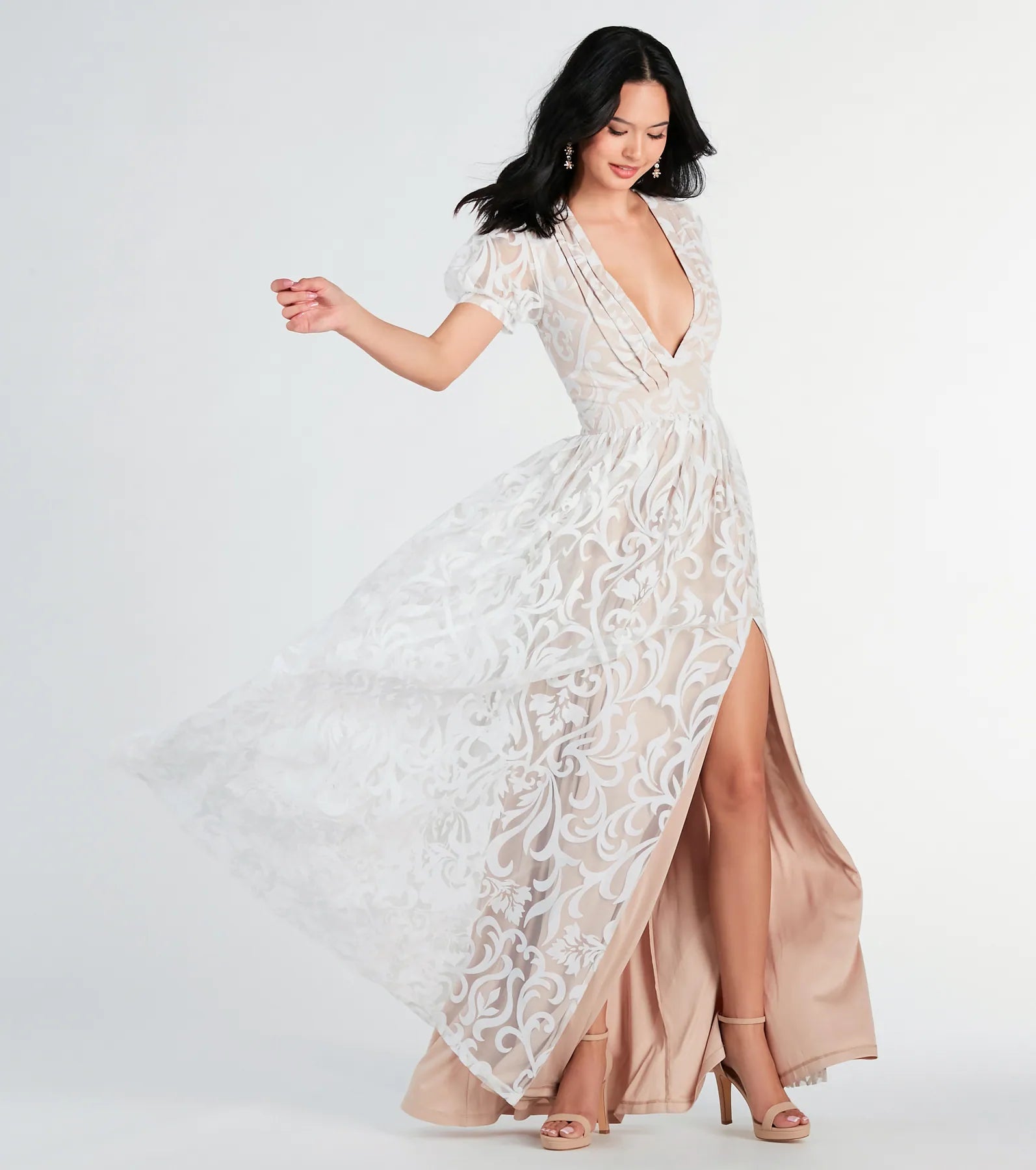 Sale Alert – Get Ready to Shop!Kassidy Formal Flocked Velvet Dress