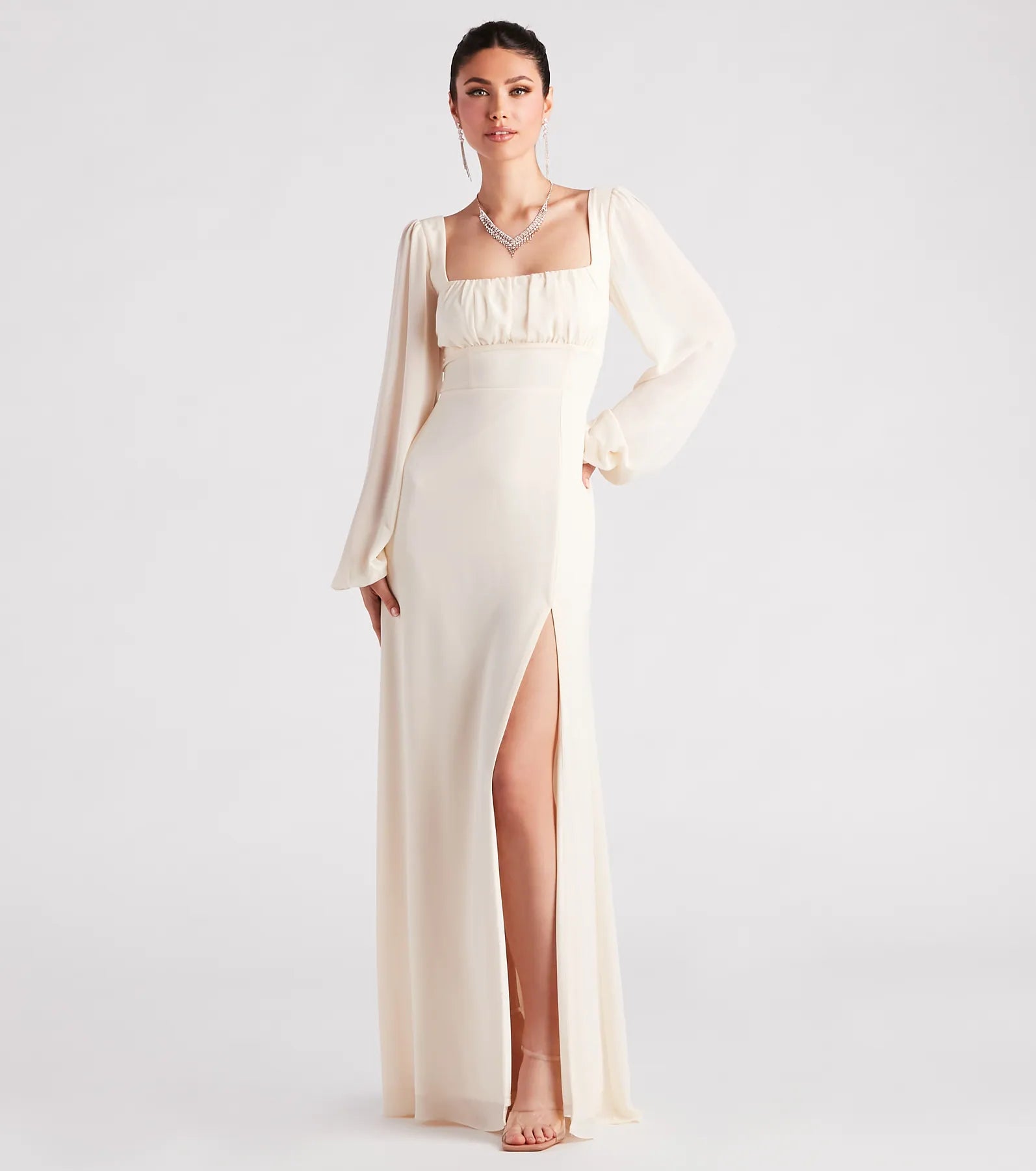 The Best Sale of the Year!Kaylee Formal Chiffon Lace-Up Long Dress
