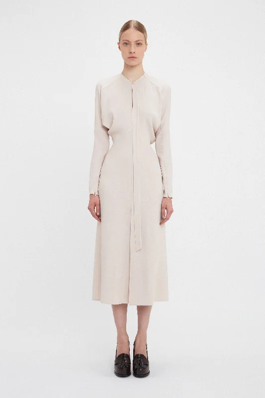 Limited Time Offer!Exclusive Keyhole Dolman Midi Dress In Primrose