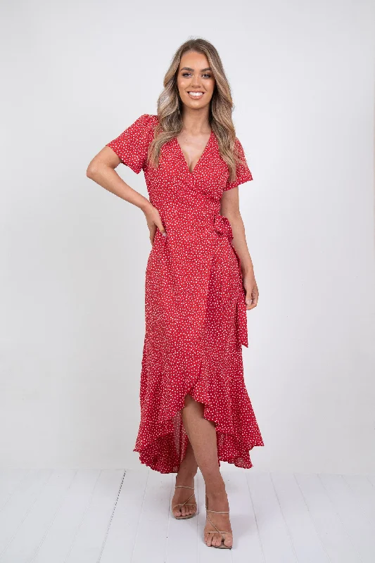 Score Huge Discounts Today!KYM MAXI DRESS - RED