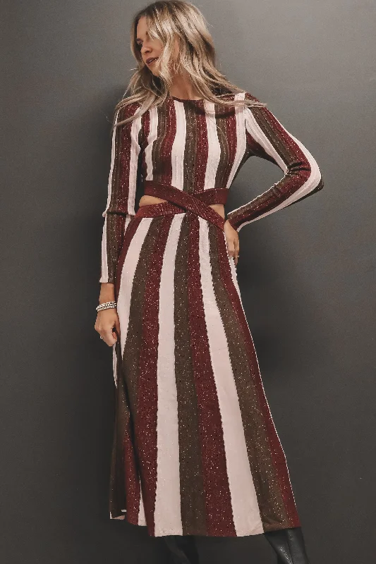 Shop the Hottest Deals!MINKPINK Eden Knit Metallic Stripe Maxi Dress
