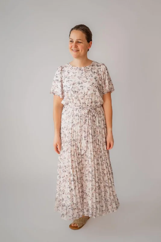 Act Fast – Limited Time Savings!Ellison Floral Pleated Midi Dress - FINAL SALE